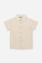 Conjunto Infantil Menino Camisa Melange e Bermuda em Linho