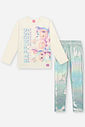 Conjunto Menina HAPPINESS Monstrinhos Metalizado Mundo Cinti