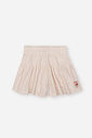 Conjunto Infantil de Festa com Blusa e Shorts em Moletinho Waffle – Look Menina Verão com Strass OFF WHITE