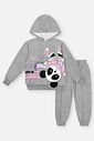 Conjunto Bebê Menina Blusão Panda Cool E Calça Mescla Mundo Cinti
