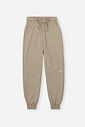 Calça Jogger Infantil em Nylon Stripe com Elastano Café