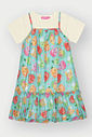 Vestido Menina Frutas com Pulseira Off White Mundo Cinti