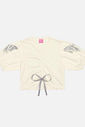 CONJ BLUSA E SHORTS NATURAL/AZ JEANS MED