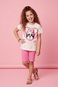 Conjunto Infantil Menina Bulldog Rosa Abrange