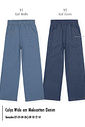Calça Wide Leg Infantil Menina Denim Jeans Médio Mundo Cinti