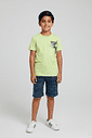 CONJ CAMISETA E BERMUDA VD FLUOR GRE/AZ MARI