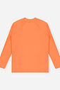 Conjunto Menino em Malha UV Camiseta e Sunga Palmas Laranja Neon