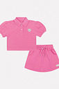 CONJ CAMISA POLO E SHORTS/SAIA ROSA CINTI/ROSA CINT