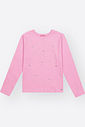 Blusa Canelada Menina com Strass Mundo Cinti ROSA IOGURTE