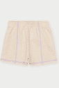 CONJ BLUSA E SHORTS LL BRUMA/OFF WHITE