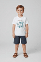 CONJ CAMISETA E BERMUDA BRANCO/AZ DRESS BLUE