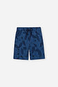 Bermuda Infantil Menino Folhagens em Nylon com Elastano Denim