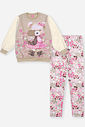 Conjunto Infantil Menina com Aplique Ursinha Mundo Cinti