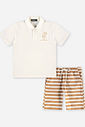 Conjunto Menino Camisa Polo Bordada e Bermuda Belga