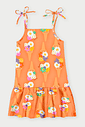Vestido de Alça Infantil Estampado Ice Pop Laranja Abrange