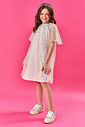 Vestido Infantil Menina Tule Com Corações Rosa Cinti Vestido Infantil Menina Tule Com Corações Rosa Cinti