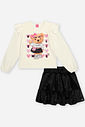 Conjunto Infantil Menina em Veludo Glow Beautiful Beli.me