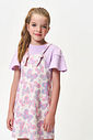 Conjunto Infantil Blusa Canelada e Salopete de Borboletas