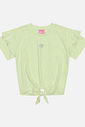 Blusa Infantil Menina Com Nó Verde Mundo Cinti