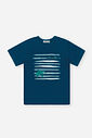 Camiseta Infantil Menino com Tartaruga Azul Marinho