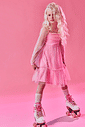 Vestido Pinkmood Tule Glitter Rosa CTV
