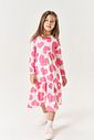 Vestido Midi Infantil Menina Corações Rosa Mundo Cinti