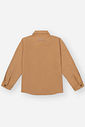 Camisa Infantil Menino Sarja Marrom CTV