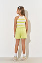 CONJ BLUSA E SHORTS NATURAL/VD CITRUS