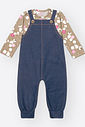 Conjunto em Molecotton Bebê Menina Ursinhas Mundo Cinti BG CAFE/AZ JEANS E