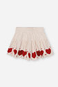 Conjunto Infantil de Festa com Blusa e Shorts em Moletinho Waffle Linho – Look Menina Verão com Cora OFF WHITE