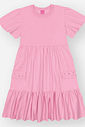 Vestido Menina em Meia Malha Rosa Beli.me