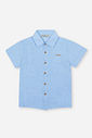 Conjunto Infantil Menino Camisa Denim e Bermuda de Linho