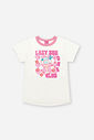 Conjunto Infantil Neon Love com Blusa em Meia Malha e Legging Floral em Suplex – Look Menina Verão c NATURAL/RS BARBIE