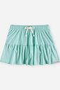 Conjunto Infantil Menina Cropped e Saia-Short com Strass Brisa