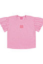 Conjunto Infantil Menina Blusa Boxy E Short Glitter Rosa Cinti