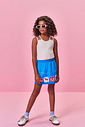 Conjunto Infantil Menina Regata e Saia-Short Selos de Cachorrinhos com Strass