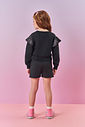 Conjunto Infantil Menina Blusão E Short Brilho Preto Mundo Cinti