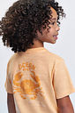 Camiseta Infantil Menino Flamê de Caranguejo Laranja
