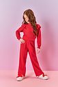 Conjunto Infantil Menina Blusão Babado E Wide Leg Vermelho Mundo Cinti