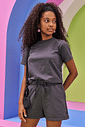 Camiseta Teen Feminino Básica Chumbo Dway
