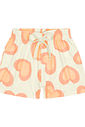 Conjunto Infantil Menina Blusa E Short Corações Off White E Laranja Neon Cinti Conjunto Infantil Menina Blusa E Short Corações Off White E Laranja Neon Cinti
