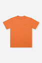 Camiseta Infantil Básica Laranja em Meia Malha com Bordado