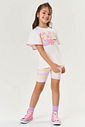 CONJ BLUSA E CICLISTA NATURAL/LJ NEON
