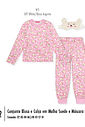 Pijama Infantil Menina com Máscara Ursinha Mundo Cinti