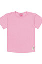 Blusa Básica Infantil Menina Canelado Rosa Cinti