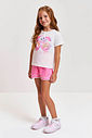 Conjunto Infantil Cheerleader com Shorts em Moletinho – Conjunto Menina Best Friends Cinti NATURAL/RS CONFETE