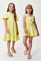Conjunto Infantil Menina Cropped com Strass e Short Lemon