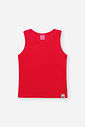 Regata Infantil Básica em Cotton com Algodão – Blusa Menina Sem Manga Verão VERMELHO MARTE