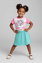 Conjunto Infantil Menina Raposa Listrada Menta Abrange