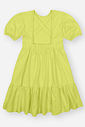 Vestido Infantil Menina Babados Verde CTV
